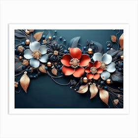 Abstract Floral Arrangement Art Print