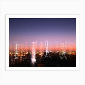 Bordeaux Cityscape At Night Art Print