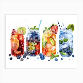 Tropical Drinks Art Print