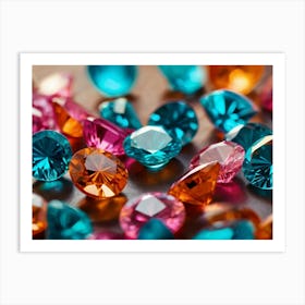 Colorful Gems 1 Art Print