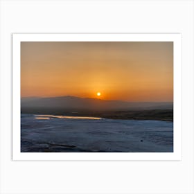 Sunrise Over The Salt Flats Art Print