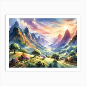 Chinese Landscape Painting 24 Art Print