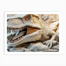 3d Dinosaur Made in Stone 1 Art Print