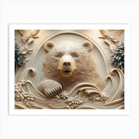 3d Bear Stunning Art Print