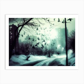 Birds In Winter Art Print