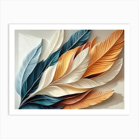 Modern 3d Feather 1 Art Print