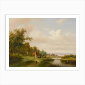 Landscape With A House Art Print