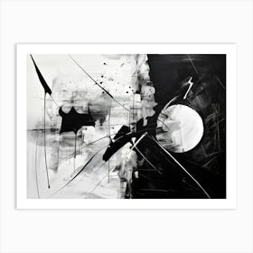 Harmony Abstract Black And White 8 Art Print