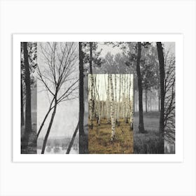 Holzcollage Art Print