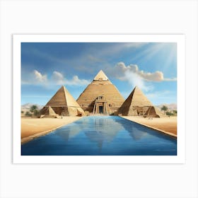 Pyramids Of Giza Art Print