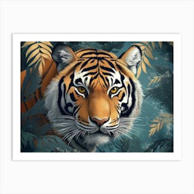 Fantasy Illustration Of A Wild Animal Tiger 6 Art Print