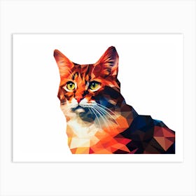 Polygonal Cat Art Print