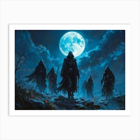 The Rising Undead In The Full Moon (20) Art Print