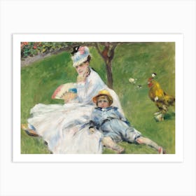 Madame Monet And Her Son (1874), Pierre Auguste Renoir Art Print