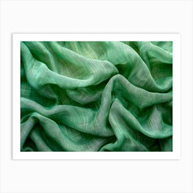 Green Fabric Muted Colors Art Print