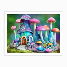 Fairy Mushroom House Art Print