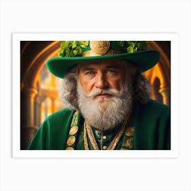 St. Patrick's Day, man in green costume, Leprechaun 5 Art Print