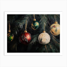 Christmas Ornaments 1 Art Print