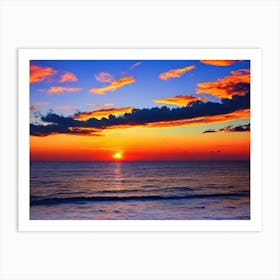 Sunset Over The Ocean 17 Art Print