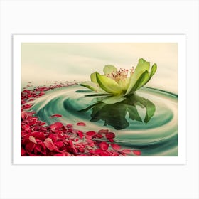 Lotus Flower In Water 2 Art Print