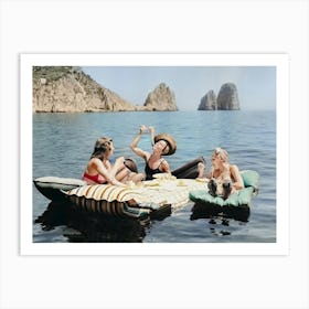 Three Women Spaghetti on Floatie Art Print