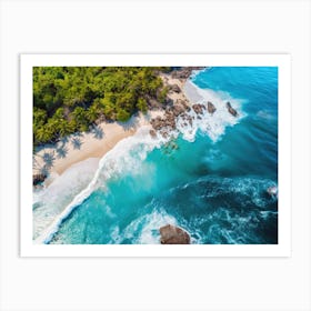 Aerial View Of A Tropical Beach 1 Art Print