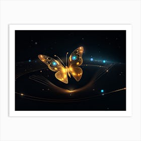 Butterfly In Space Art Print