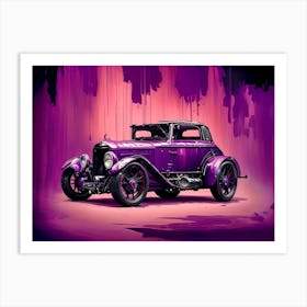 Old Car With Purple Paint Art Print