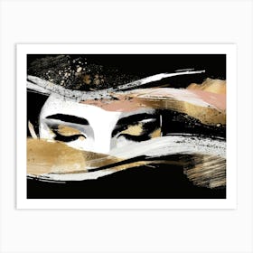 Gold And Black Painting 5 Art Print