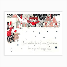 Best Wishes For A Marry Christmas Art Print