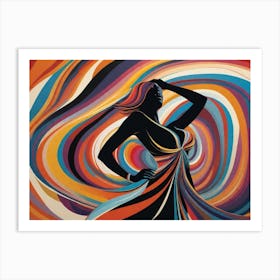 Dancer In A Swirl Art Print