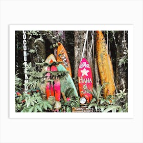 Old Surfboards Art Print