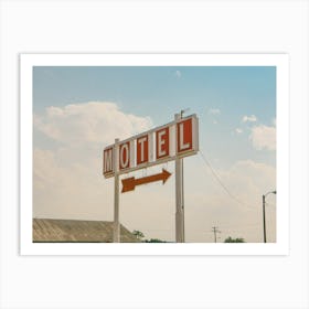 Retro American Motel Sign Art Print