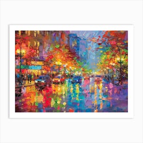 Rainy Night In Paris 1 Art Print