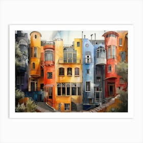 Colorful Houses Art Print