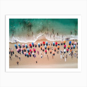 Aerial View Beach Club Summer Photography 4 Art Print