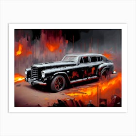 Black Class Car Art Print