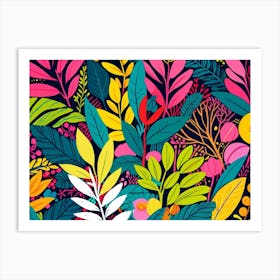 Colorful Floral Pattern Art Print