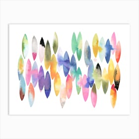 Seeds Colorful Geometric Art Print