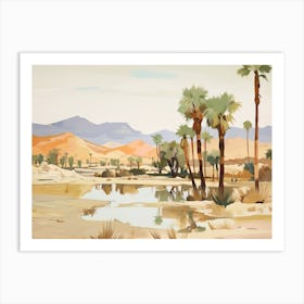 Desert Landscape With Palms - expressionism Art Print