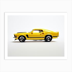 Toy Car 69 Mustang Boss 302 Yellow 2 Art Print