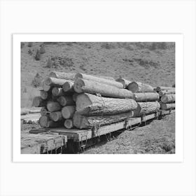 Logs On Flatcar Which Take Them Into Town From Mountain Logging Camp, Baker County, Oregon By Russell Lee Art Print