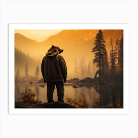 Majestic Bear In The Mountain Wilderness Art Print