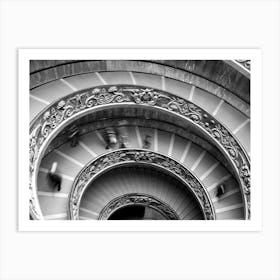 Vatican Stairs Down Wide Art Print