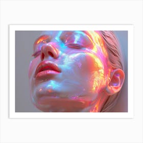Holographic Face 3 Art Print