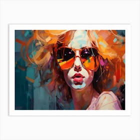 Girl In Sunglasses 1 Art Print