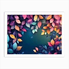 Autumn Leaves Wallpaper 5 Art Print