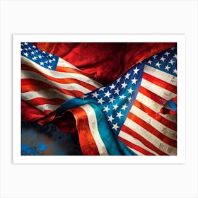 American Flags Art Print