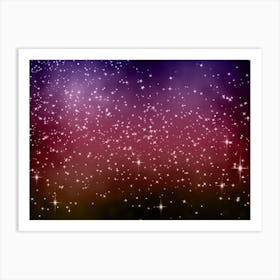 Yellow, Pink, Purple Shining Star Background Art Print