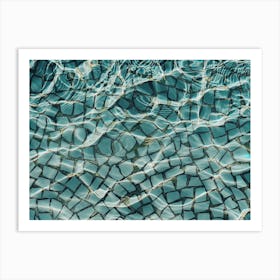 Teal Blue Water Art Print